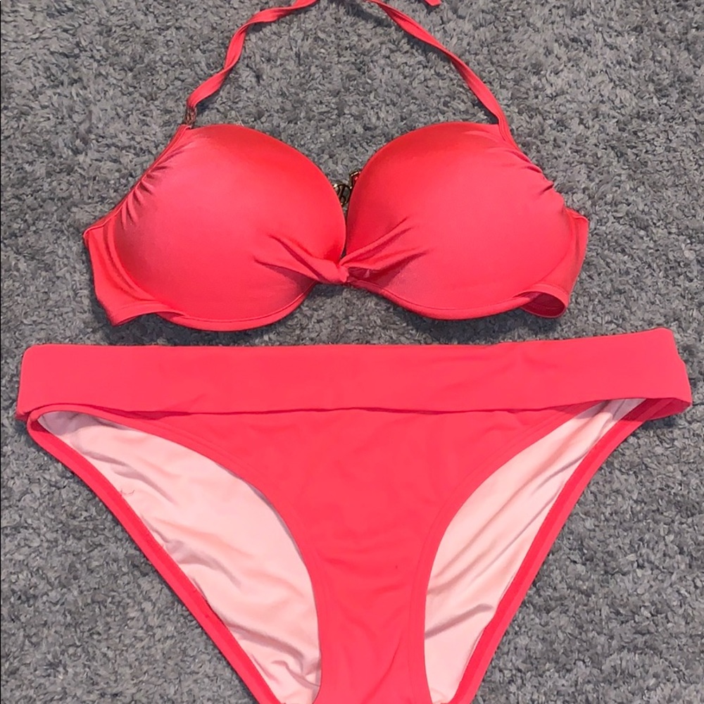Coral Victoria’s Secret Bombshell Bikini 36D Large